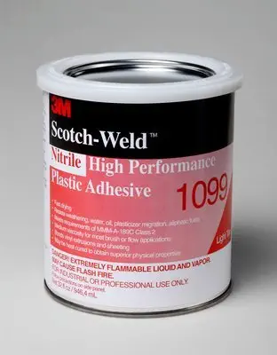 3M(TM) Nitrile High Performance Plastic Adhesive 1099 Tan, 1 Quart, 12 per case