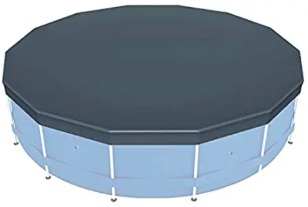 MRT SUPPLY Round PVC 14 Foot Pool Cover for Above Ground Pro Frame Pools with Ebook