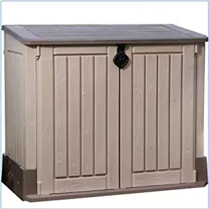 Plastic Outdoor Storage, Shed - 30-Cu.Ft., Color Beige/Taupe