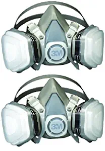 3M 7193 Dual Cartridge Respirator Assembly Organic Vapor P95, Large (2 Pack)