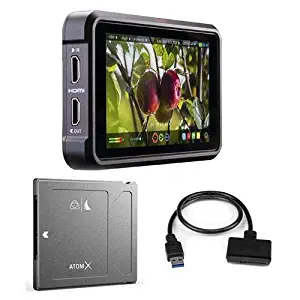 Atomos Ninja V 5in Touchscreen Recording Monitor, 1980x1080, 4K HDMI Input - Bundle with Sony 500GB AtomX SSDmini Drive Recorders, StarTech 19.7in USB 3.0 to SATA Hard Drive Adapter Cable