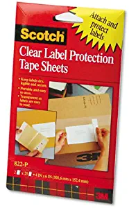 ScotchPad Label Protection Tape Pads, 4 x 6, 25/Pad, 2 Pads/Pack, Sold as 50 Sheet