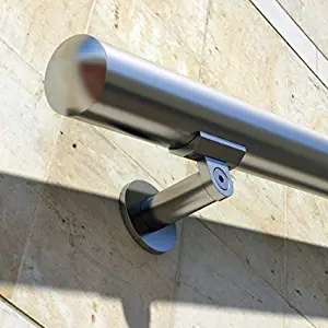 B52 Anodized Handrail Aluminum Stairs Kit Stainless Steel Look 3 Ft and 1.97"diam