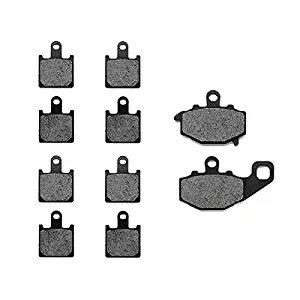 KMG Front + Rear Brake Pads for 2007-2011 Kawasaki ZX6R ZX600 - Non-Metallic Organic NAO Brake Pads Set