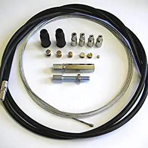 Venhill U01-4-100-BK Universal Motorcycle Throttle Cable Kit - 6mm OD