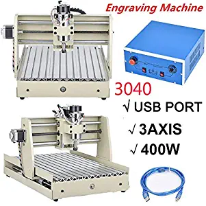 RanBB USB 3 Axis CNC 3040 Router Engraver Desktop 3D Engraving Drilling Milling Machine 400W