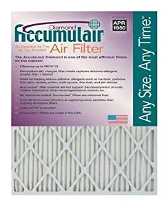 Accumulair Diamond 20x25x6 (19.5x24.5x5.88) MERV 13 Air Filter/Furnace Filters (2 Pack)