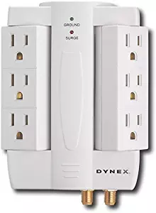 DynexTM - 6-Outlet Wall-Mount Surge Protector DX-6OUT