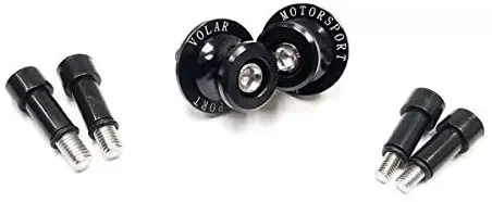 Volar Swingarm Spools Sliders - Black for 2006-2018 Kawasaki Ninja 650R EX650