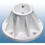 TWO Saftron 3" White Surface-Mount Bases for Pool Ladders (SB-3) - FREE Shipping - Use the SB-3 to surface mount Swimming Pool Ladders to concrete or wood decks. Mounting hardware included. (3" H x 5.2" Diam). - An easier and less expensive installation alternative to Anchor Sockets for mounting pool ladders.