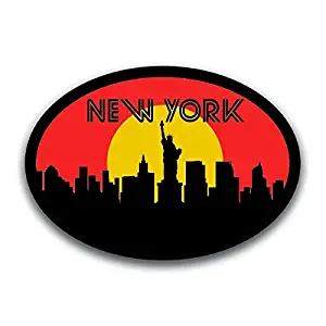 New York Skyline Vinyl Decal Sticker | Cars Trucks Vans SUVs Windows Walls Cups Laptops | Full Color Printed | 5.5 Inch | KCD2598