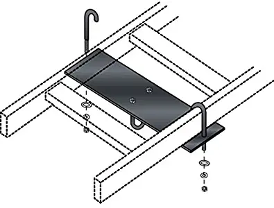 Black Box Ladder Rack Rack-to-Runway Mounting Plate, Black