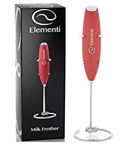 Milk Frother Handheld Drink Mixer Coffee Frother - Electric Milk Frother for Bulletproof Coffee & MCT Oil, Matcha Whisk, Latte Frother, Milk Foamer, Electric Frother Battery Operated Handheld Blender