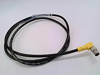 TURCK ELEKTRONIK PSW 3M-1/S90/S618 U2-02274, PICOFAST Molded CORDSET, Male Connector, Right Angle, M8X1 Threaded Coupling NUT, 3WIRE, 3PIN, TPU Jacket with FOIL Shield and Drain Wire, 1M Cable