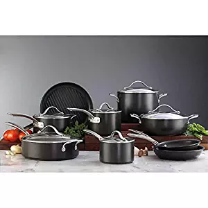 Kirkland Signature 15-Piece Durable Hard Anodized Aluminum Non-Stick Teflon Cookware Set