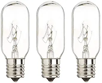 GoodBulb Microwave Light Bulbs - GE Microwave Model JVM1650BB008 - Replacement for WB36X10003 Bulb - E17 Intermediate Screw Base - Features 40 Watt & 130 Volt, Pack of 3