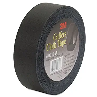 3M Abrasive 405-051111-91846 3M Cloth Gaffers Tape 6910 Black 1 in. x 60 Yd 12.0 Mil