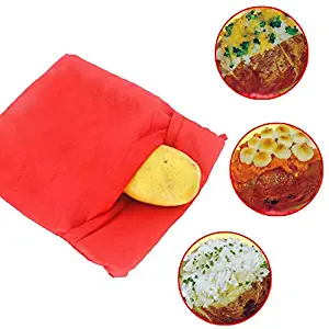 Bakeware Sets | Red Washable Baked Potato Corns Bread Microwave Cooker Bag Quick Fast Kitchen Gadget Rice Pocket Baking Tool |Cookie Cutter | By ATUTI