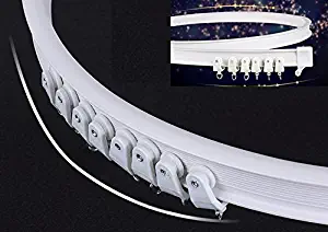 Z-Color Alloy Plastic Windows and Balcony Curtain Track Soft Curved Track Curved Track Rail Slide Rail Accessories (3 Meters)