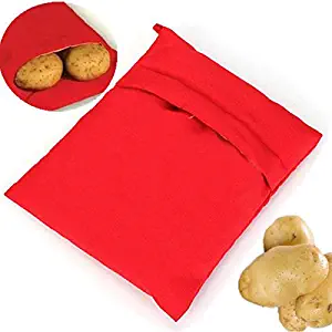 2 Pack Potato Pocket Microwave Potato Pouch - Reusable Kitchen Insulated Accessory Bag Steams Perfect Potatoes, Yams, Corn