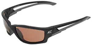 Edge Eyewear TSK215 Kazbek Polarized Safety Glasses, Black with Copper"Driving" Lens