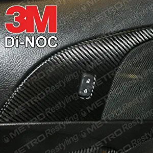 3M CA-1170 DI-NOC GLOSS BLACK CARBON FIBER 4ft x 2ft (8 Sq/ft) Flex Vinyl Wrap Film