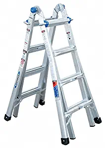 17 ft. Aluminum Multipurpose Ladder, 300 lb. Load Capacity, 39.5 lb. Net Weight