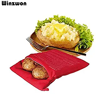 Baking Pastry Tools | 1Pcs Red Washable Potato Bag Microwave Potatoes Baking Cooking Bag Baked Rice Pocket 4 Minutes Easy Cooker Kitchen Gadgets | By ATUSY