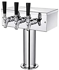 Talos Draft Beer Kegerator T Tower, Stainless Steel, 3 Faucet