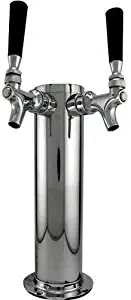 Bev Rite CT32 Draft Beer Column Tower, 2 Faucets, Chrome