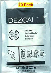 Urnex Dezcal Activated Scale Remover Powder, 28g (1 oz.), 10 Pack