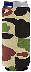 Blank Neoprene Collapsible Slim 12 oz Can Coolie (2, Camo)