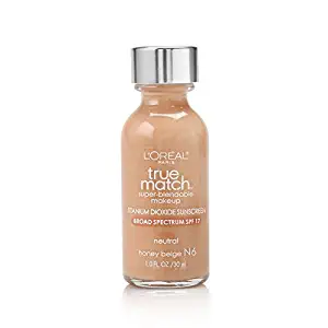 L'Oreal Paris Makeup True Match Super-Blendable Liquid Foundation, Honey Beige N6, 1 Fl Oz,1 Count