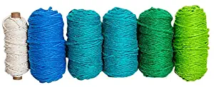 Harrisville Designs Friendly Loom Peg Loom & Lap Loom Yarn Refill Pack, Weaving Crafts for Kids & Adults (Set of 6) - Ocean