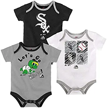 OuterStuff MLB Newborn (0M-9M) Infant (12M-24M) Go Team 3-Pack Creeper Set