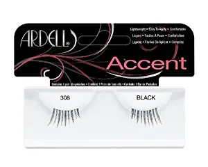 Ardell Accent Style Number 308 Eye Lashes, Black by Ardell