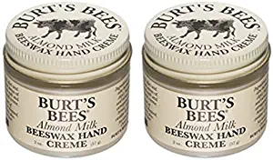 (2 Pack) - Burts Bees - Hand Creme Almond Milk Beeswax | 2 Ounce | 2 Pack Bundle