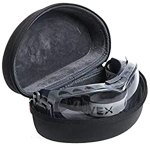 Hermitshell Hard Travel Case Fits Uvex Stealth OTG Safety Goggles Anti-Fog/Anti-Scratch Coating S3970DF