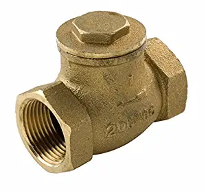 Everflow 210T012-NL 1/2-Inch Lead Free Brass Swing Check Valve with Female NPT Threaded, 200 PSI WOG & 125 PSI SWP Brass Construction Higher Corrosion Resistance Economical Durable & Easy to Install
