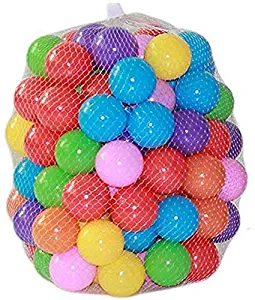 Kaptin 5.5cm 100PCS Soft Plastic Kids Play Ball,Ocean Ball,Colorful Ball Fun Ball Kids Ball Swim Pit Toy Ball Tent Toddler Ball Play Balls for Indoor & Outdoor (Mix Colour-100P)