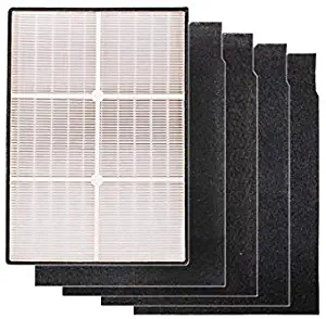 LifeSupplyUSA Complete True HEPA Filter SET includes 1 HEPA + 4 Carbon Pre-Filters Compatible with Whirlpool Whispure Air Purifier AP150 AP250 Sears Kenmore 83353, 83374 83234 SMALL 1183051 k 817433 k