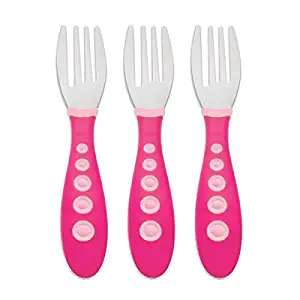 NUK First Essentials Kiddy Cutlery Forks, 3-count (Color May Vary)