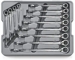 GEARWRENCH 12 Pc. 12 Point Reversible XL X-Beam Ratcheting Combination Metric Wrench Set - 85388