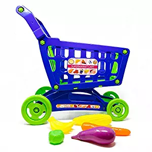 Boley Educational Toy Shopping Cart - Supermarket Playset with Included Grocery Cart Toy and Pretend Food Accessories - Perfect for Kids, Children, Toddlers Learning Development