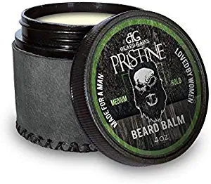 Beard Gains Pristine Luxury Mens Original Cologne Scented Beard Balm Conditioner - Medium Butter Hold - Made for A Man, Loved by Women (4oz)