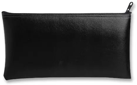 MMF Industries Leatherette Zipper Wallet, 11 x 6 Inches, Black (2340416W04)