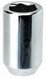White Knight 2807-4 Chrome Tuner Acorn Lug Nut with Key - 4 Piece