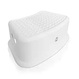 Step Stool for Kids - Toddlers Potty and Toilet Training Stepping Stool - Use in Bathroom, Sink, Bedroom, Toy Room, Kitchen, and Living Room - White