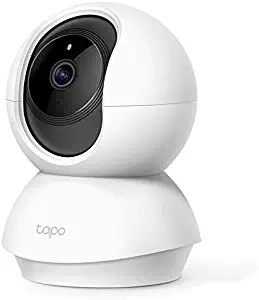 TP-Link Tapo Smart Cam Pan Tilt Home WiFi Camera | Wireless Indoor Security Camera 1080p (Full HD) | Up to 30 ft Night Vision | Up to 128 GB microSD Card Slot | Works w/Alexa and Google (Tapo C200)