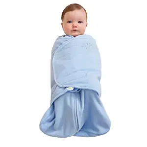 HALO SleepSack Micro-Fleece Swaddle, Baby Blue, Small